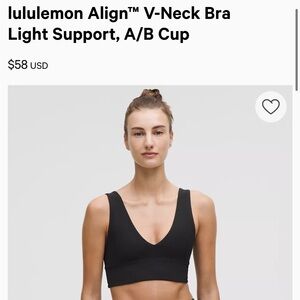 Lululemon Align V-Neck bra size 8 (A/B cup)